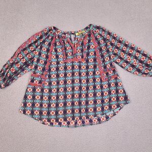 Persaman New York Tunic Top Blouse Womens Medium Geometric‎ Hippie Retro